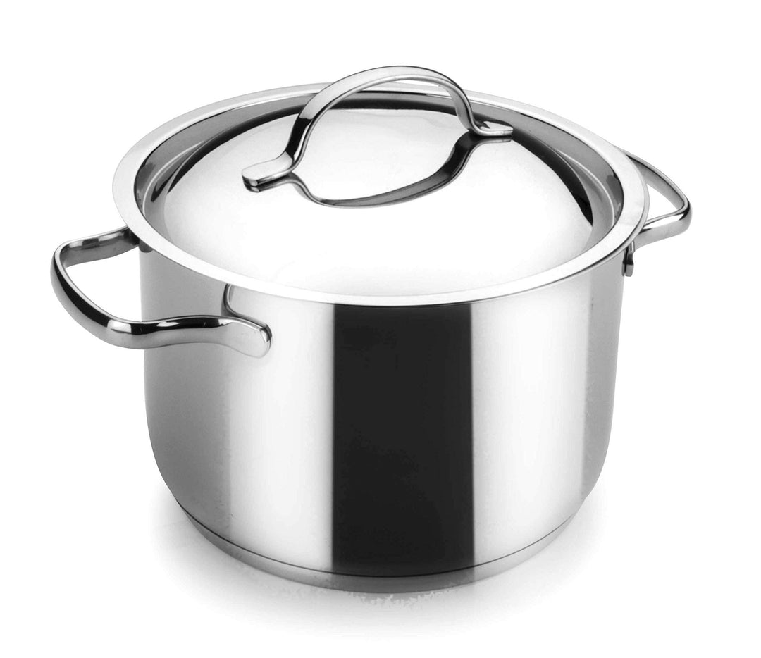Lacor Lacor-32124-Kochtopf mit Deckel Basic, Edelstahl, Silber, 24 cm
