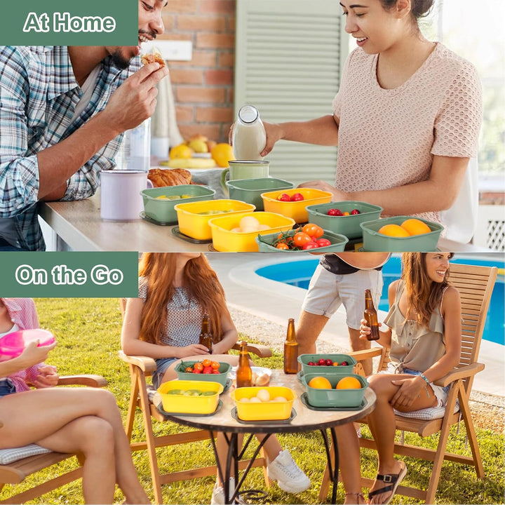 VINATO Frischhaltedosen mit Deckel 10er Set – 1100ml Gefrierdosen aus BPA-freiem PP, stapelbare Vorr