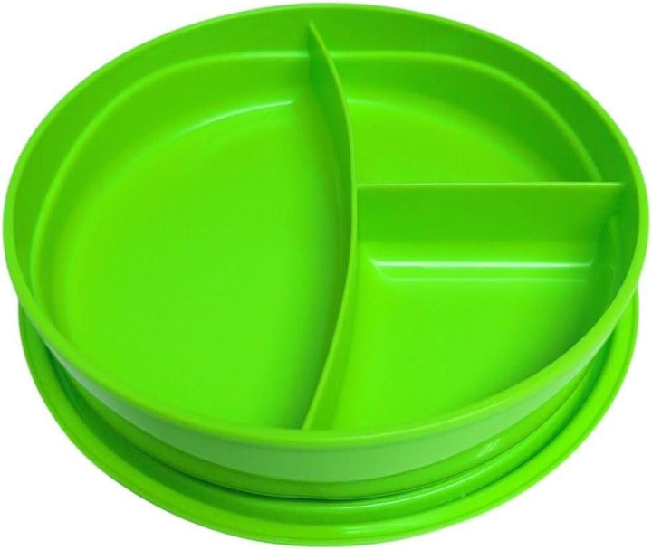 Tupperware to Go Lunchbox Clevere Pause 550 ml mit Trennwand Eco+ Schule Brotdose rund mit Abteilung