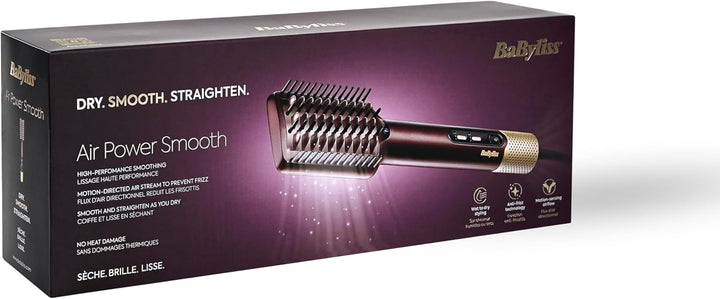 BaByliss Air Power Smooth – NEU 2025, Glätten und Trocknen von nass zu trocken, Haartrocknerbürste m