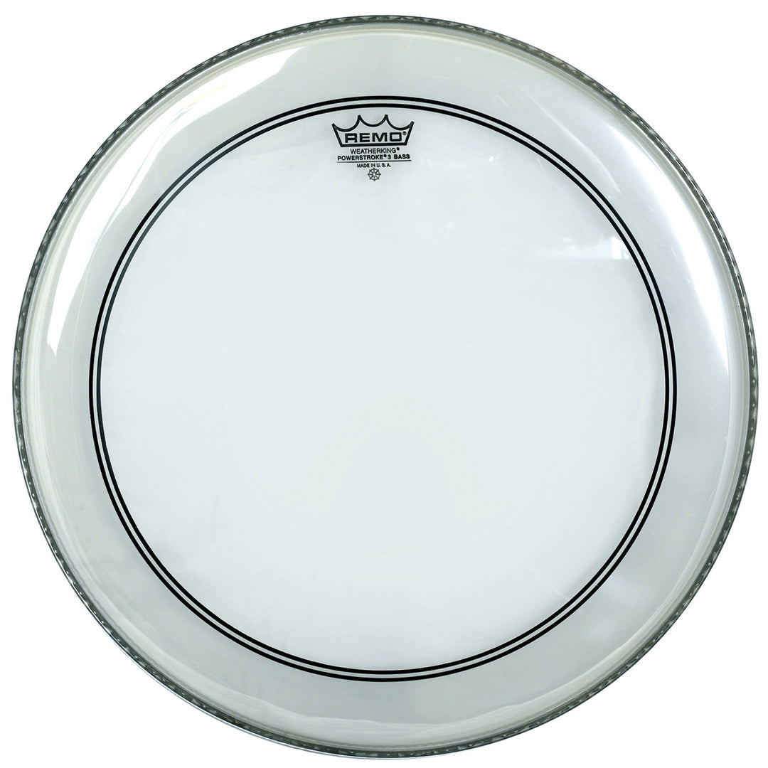 Remo Schlagzeugfell Powerstroke 3 transparent Bassdrum 24" P3-1324-C2, 24"
