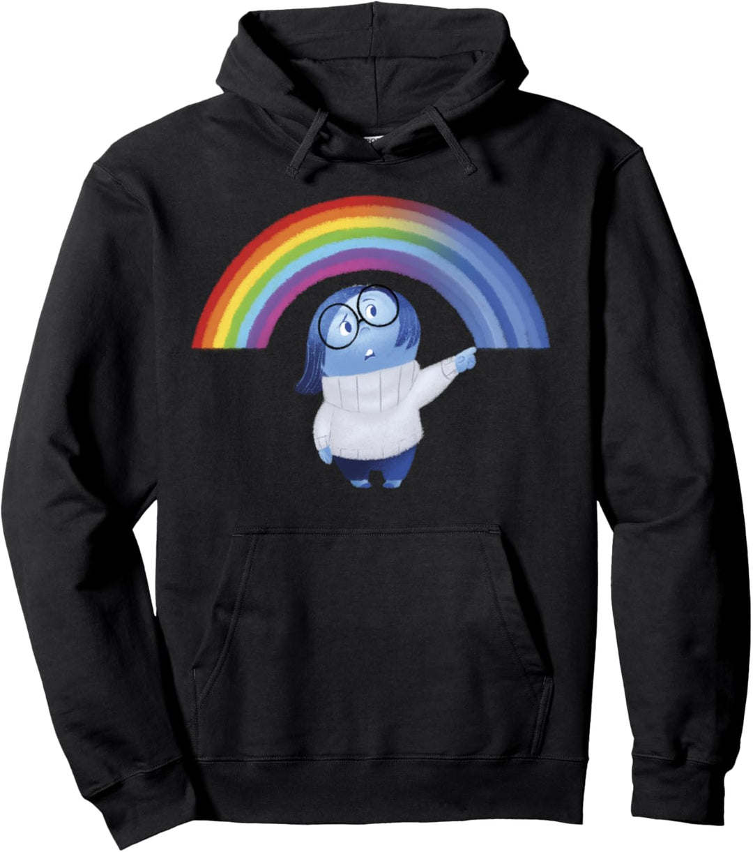 Disney Pixar Inside Out Sadness Rainbow Portrait Pullover Hoodie