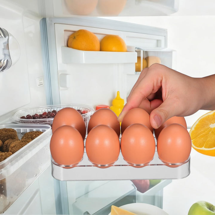 Hemoton 2 Eierschale, für Kühlschrank, für bis zu 8 Eier aus Kunststoff, stapelbar, für die Küche.
