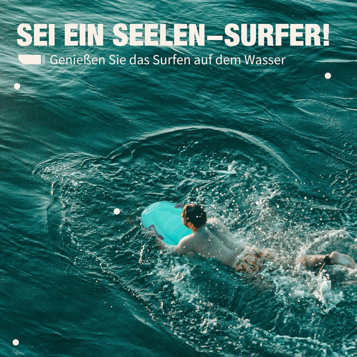 BIGTREE Bodyboard Aufblasbar Aufblasbares Surfbrett, leichtes tragbares Schwimmenbrett mit Griffen,