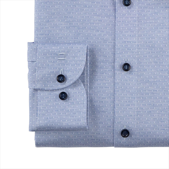 OLYMP Herren Businesshemd Langarm Level Five 24/Seven,Uni,Body fit,Modern Kent 41 Royal 19, 41 Royal