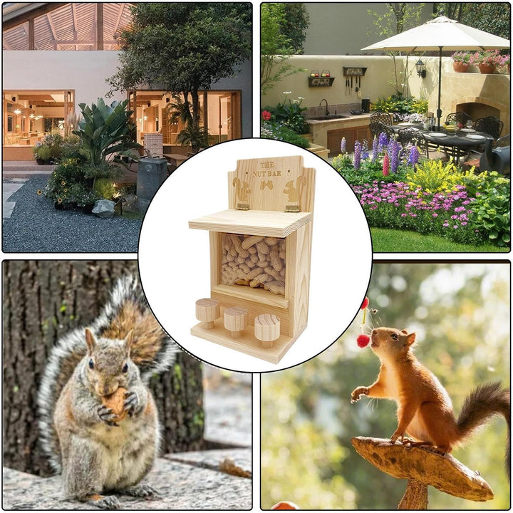 Eichhörnchen-Futterspender für den Aussenbereich,Eichhörnchen-Futterspender für Bäume, 3 Hocker Eich