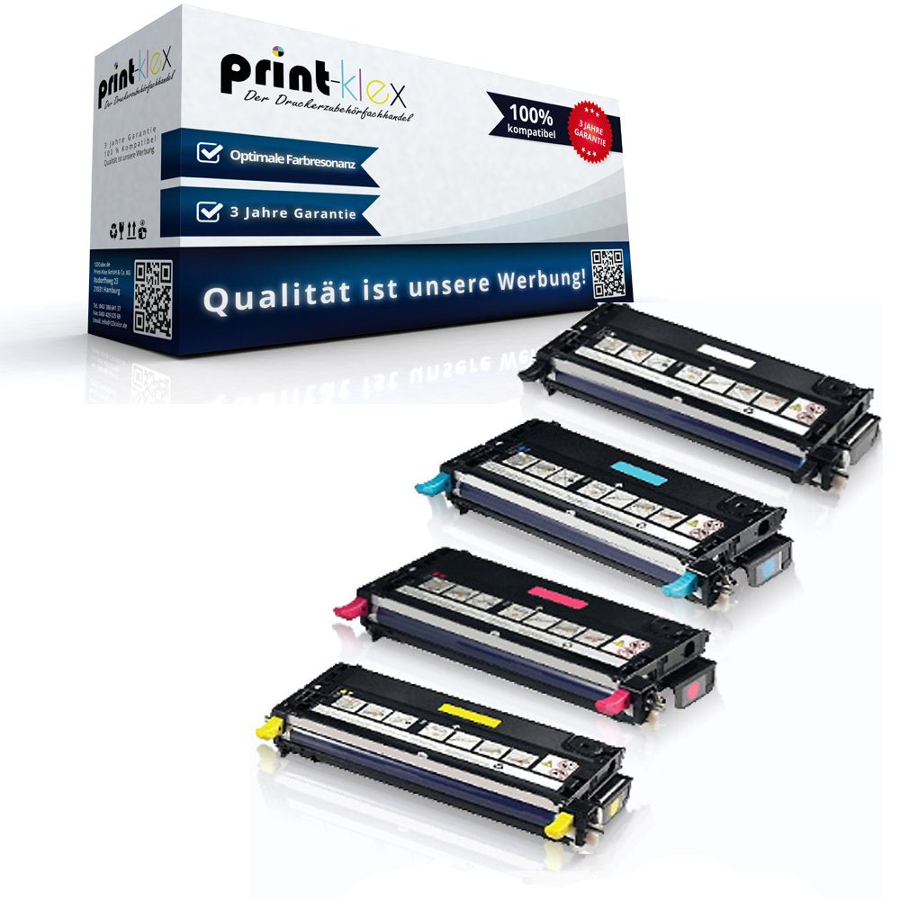 4X Print-Klex Alternative Tonerkartuschen kompatibel für Dell-3110cn Dell-3115cn PF030 RF013 PF029 N