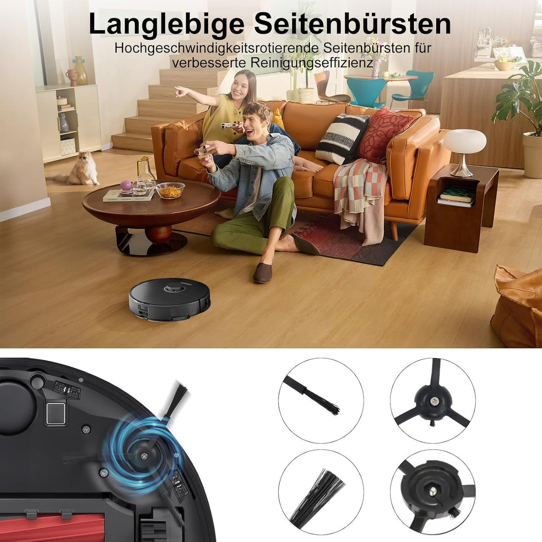19 Stück Zubehör für Roborock S8/ S8+/ S8 Pro Ultra Saugroboter mit 2 Hauptbürste, 6 Wischtücher, 6