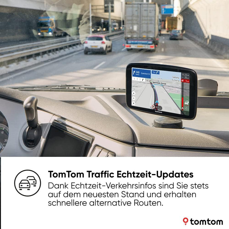 TomTom Lkw-Navi GO Expert Plus (7 Zoll HD-Display, Routenführung und POIs für grosse Fahrzeuge, TomT