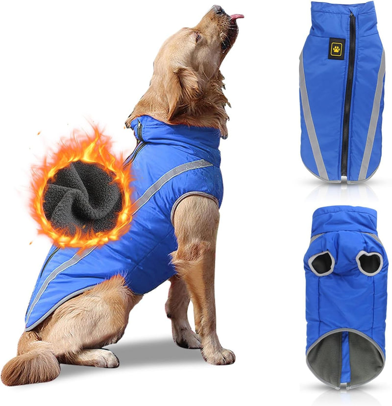 PETCUTE Hundemantel wasserdicht hundejacke für mittelgrosse Hunde Warme hundemantel Fleece Grosse Hu