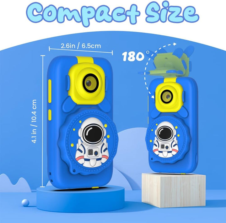 Kids 2-in-1 Camera &amp; Microscope Toy,200X Magnification Microscope,Flip Photo Lens for Kids Camera,2.