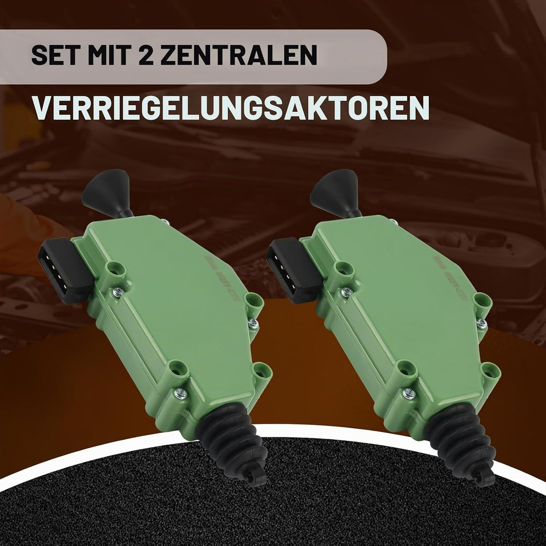 2 Stück Stellmotor mit Zentralverriegelung ZV 4-Polig Stellelement Zentralverriegelung passend für 1