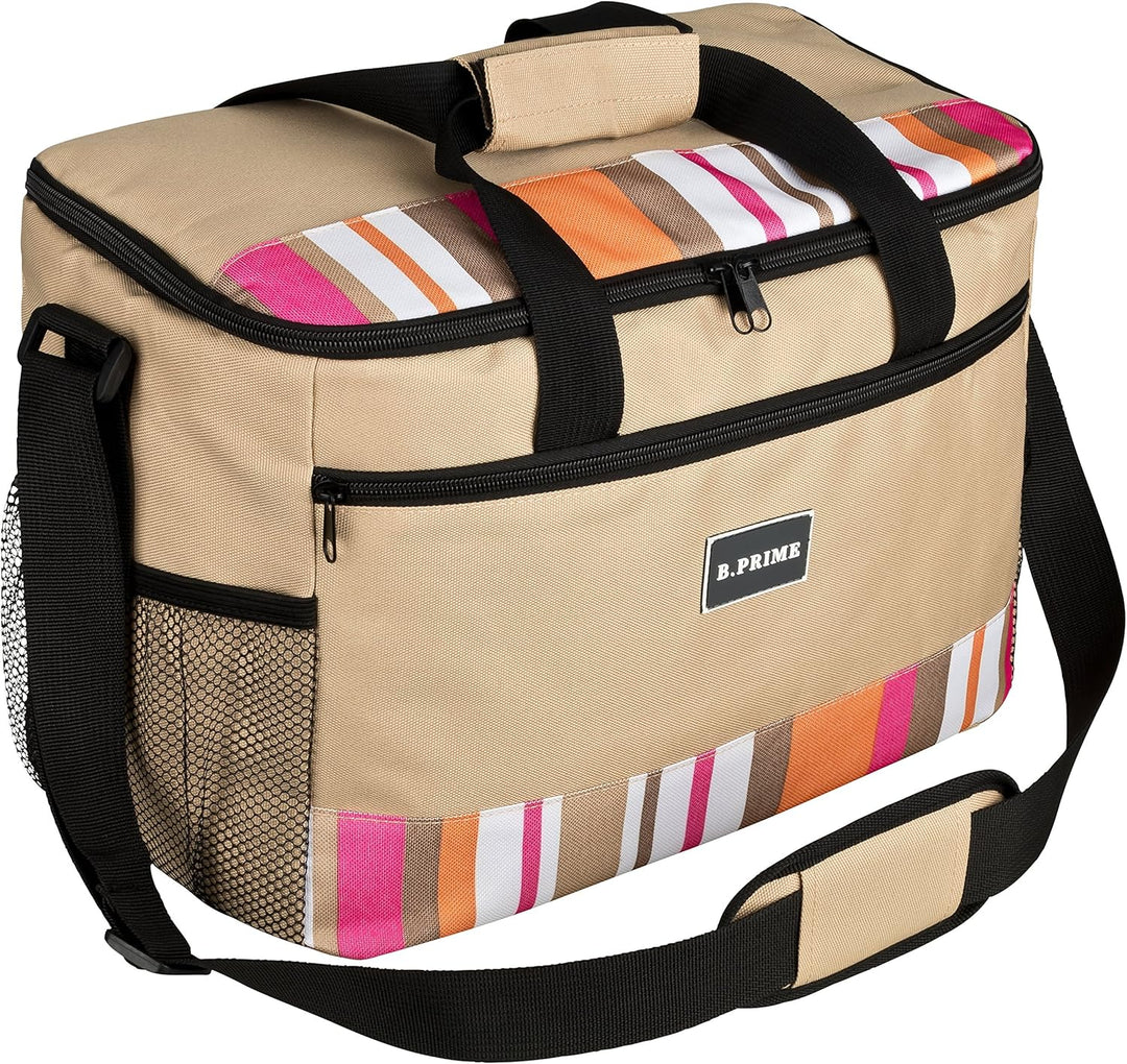B.PRIME 20L Kühltasche Classic I 36x26x22cm I Isoliertasche I Lunch-Tasche I Kühlbox I Picknick-Tasc