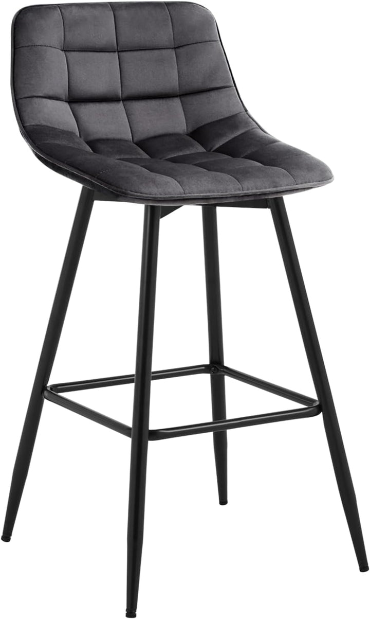 WOLTU Barhocker BH143dgr-2 2er Set Designer Barstuhl Hocker Tresenhocker Bistrohocker mit Fussstütze