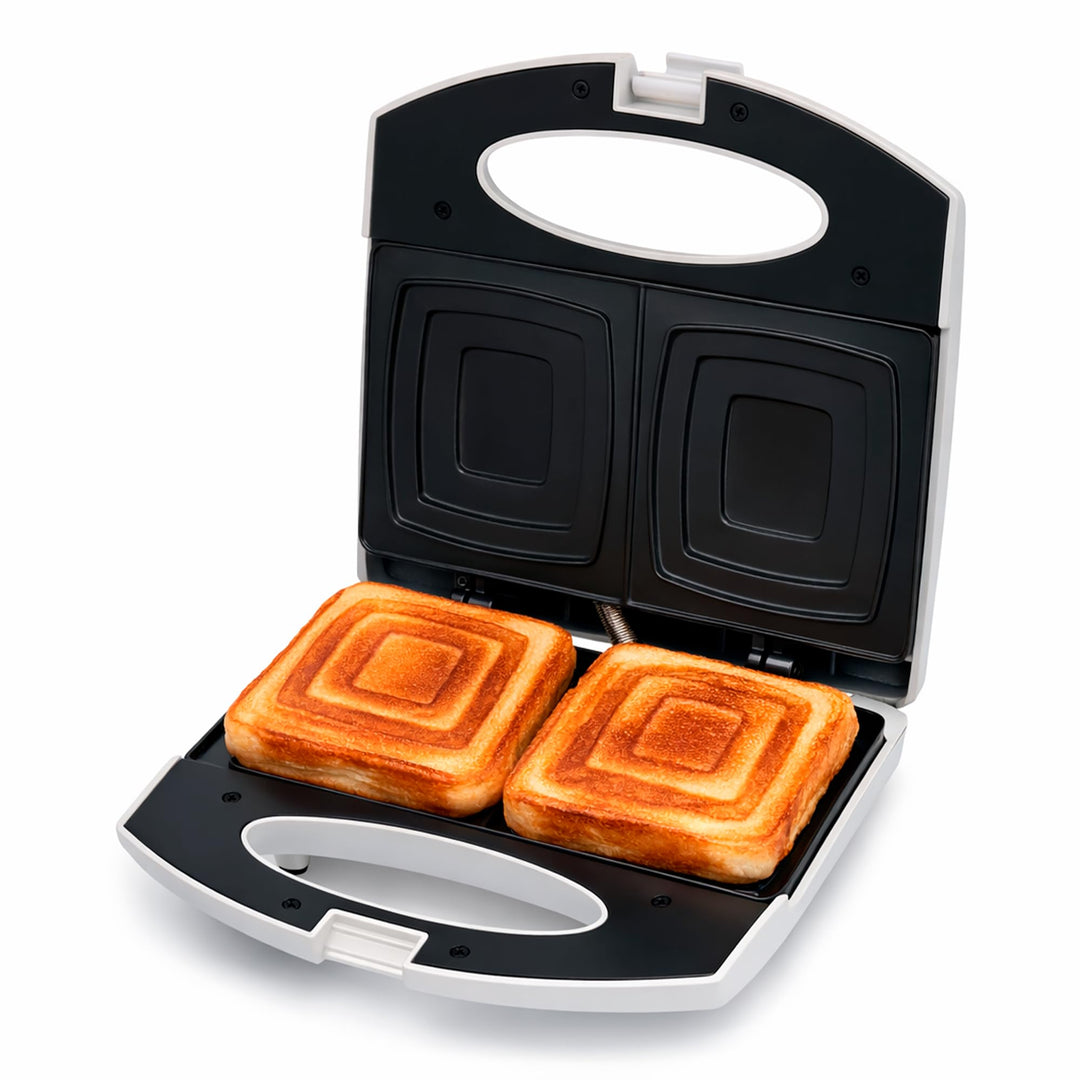 Jata JESW1232 Sandwichtoaster mit Antihaftplatten, 2 ganze XXL Sandwiches, Perfekte Abdichtung, Schn