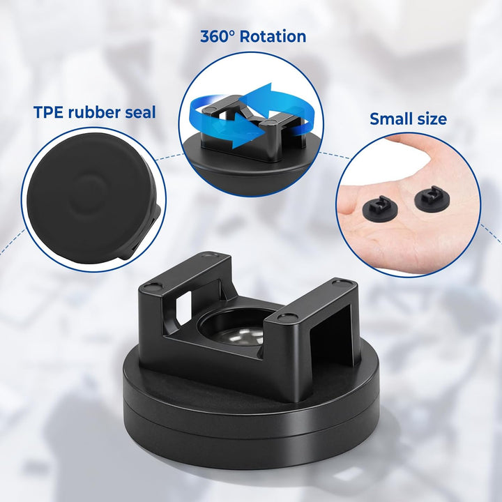 20 Stück Magnetische Kabelbinder-Halterungen, 31 mm Basis, magnetische Kabel-Clips, Magnetkabelhalte
