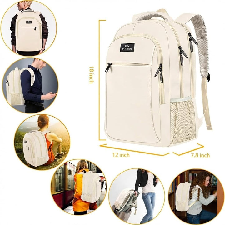 MATEIN Laptop Rucksack 15,6 Zoll Notebook Arbeitsrucksack Damen Elegant mit USB Ladeanschluss und La