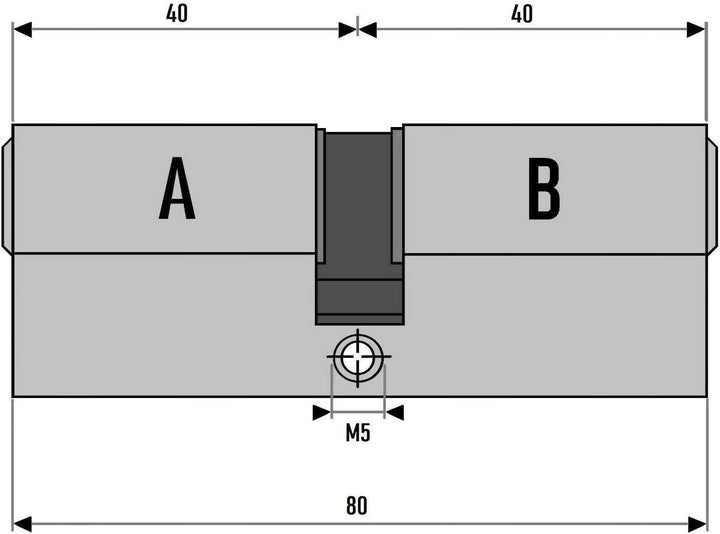 4x Profilzylinder 80mm 40/40 20x Schlüssel Tür Zylinder Schloss gleichschliessend