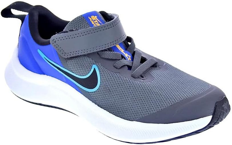 Nike Jungen Star Runner 3 Sneaker 21 EU Eisengrau Schwarzblauer Blitz, 21 EU Eisengrau Schwarzblauer