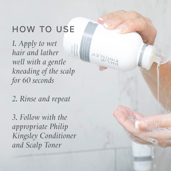Philip Kingsley No Scent No Color Shampoo for Sensitive Delicate Scalps Daily Use Gentle Cleansing S