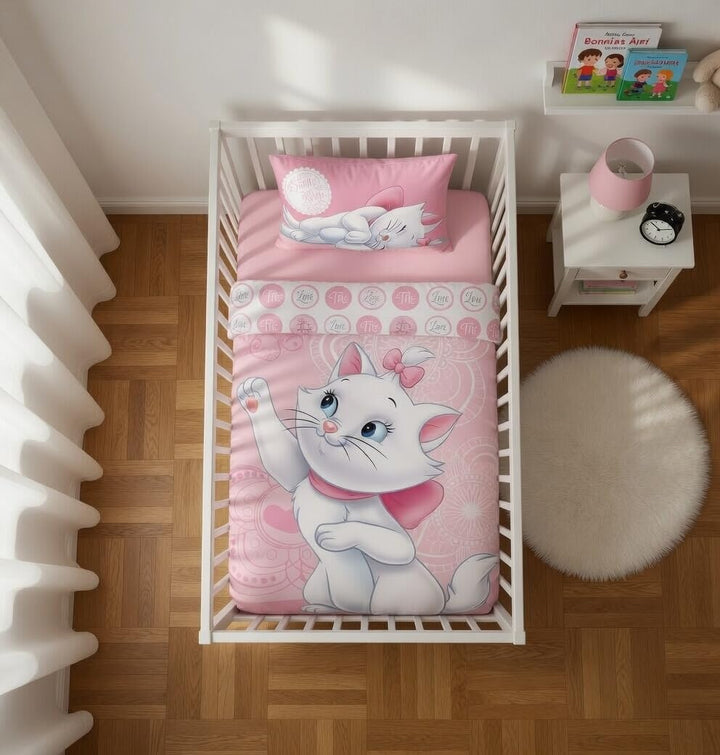 Marie Aristocats Bettwäsche-Set 100x135 + 40x60cm Baby