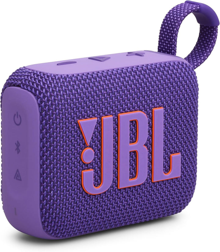 JBL Go 4 in Lila – Tragbare Bluetooth-Lautsprecher-Box Pro Sound, tiefem Bass und Playtime-Boost-Fun