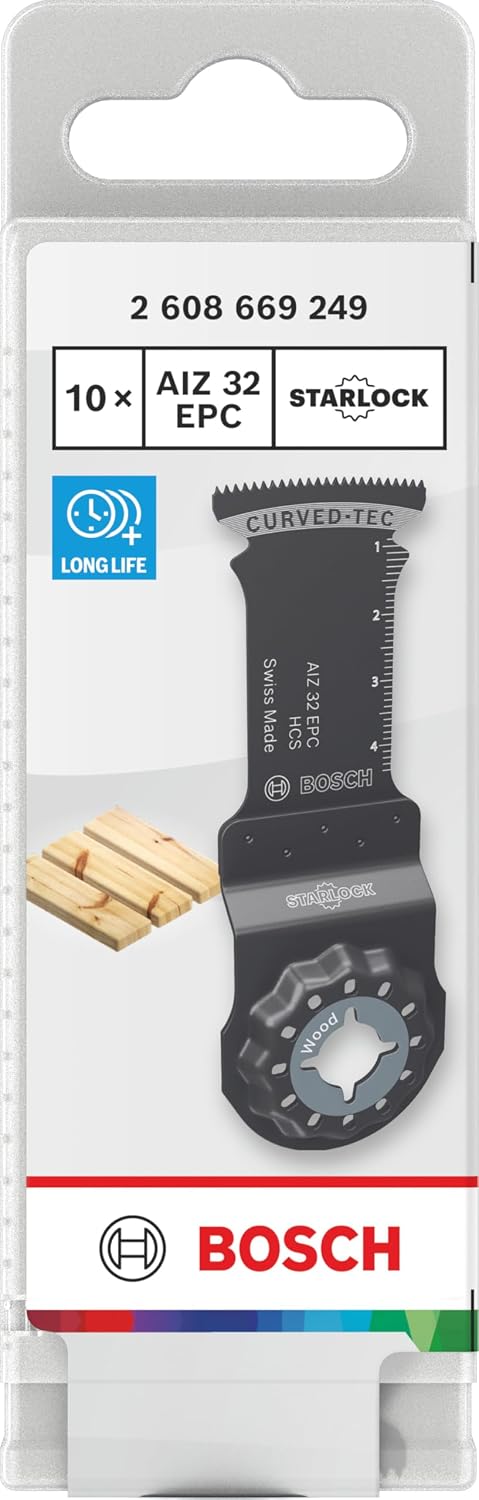 AIZ 32 EPC Holz Tauchsägeblatt, Starlock, 32 x 50 mm, 10-teilig 10 Stück, 10 Stück