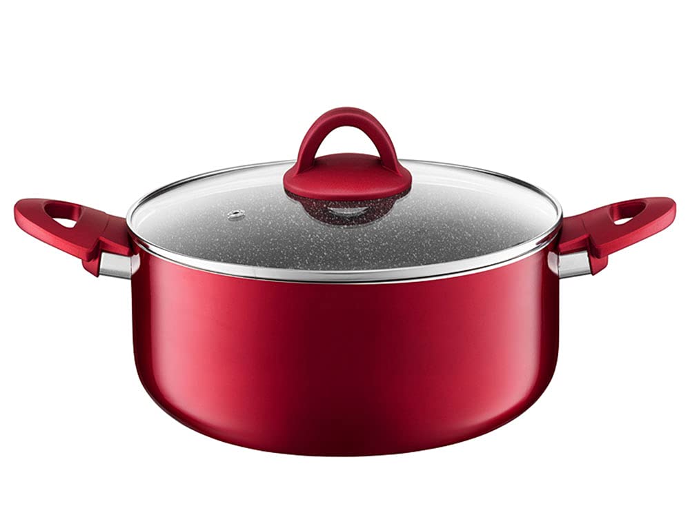 AMBITION 20163 Topf Jasper 28 cm Induktion Suppentopf Gemüsetopf Kochtopf mit Deckel Fleischtopf Hoc