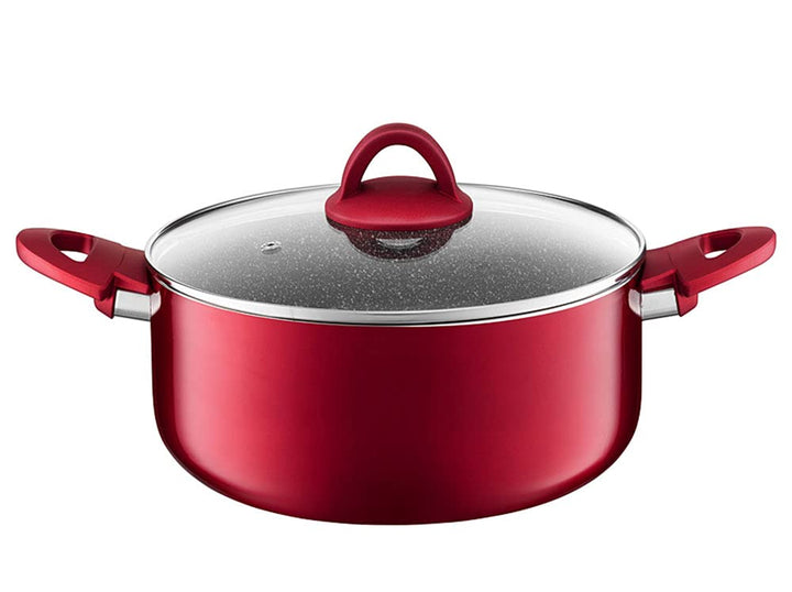 AMBITION 20163 Topf Jasper 28 cm Induktion Suppentopf Gemüsetopf Kochtopf mit Deckel Fleischtopf Hoc