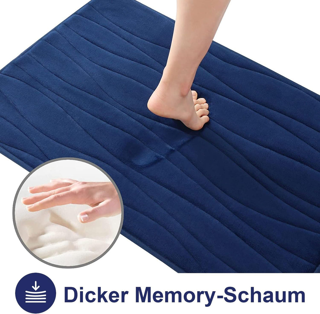 Homaxy Badematten Set 2 teilig Memory Foam Saugfähige Badteppich Set rutschfeste Waschbar Badvorlege