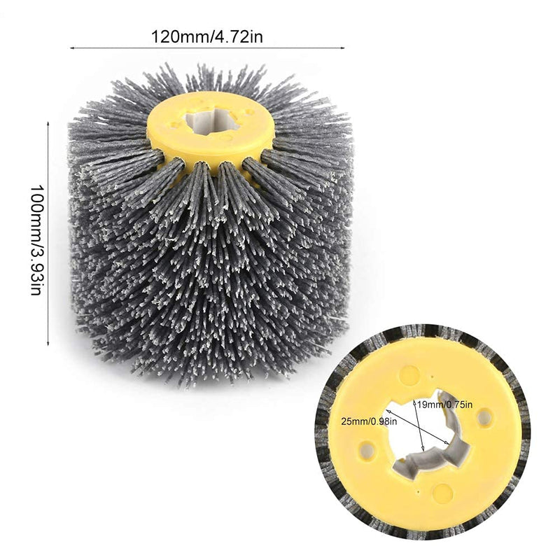 120 Körnung Polierbürste, Polierscheibe Bürste Nylonbürste Drahtziehrad Pinsel Polieren für Holz Bür