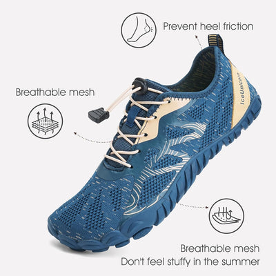 IceUnicorn Herren Damen Barfussschuhe Traillaufschuhe Fitnessschuhe Knit Minimalistische Breiter Zeh