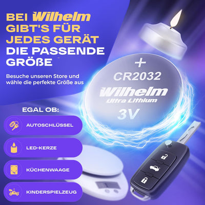 150 x Knopfzelle CR2032 Wilhelm Batterie Lithium 3V CR 2032 Industrieware… CR2032 150 Watt, CR2032 1