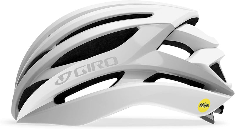 Giro Unisex – Erwachsene Syntax MIPS Fahrradhelm Road L (59-63cm) matte white/silver, L (59-63cm) ma