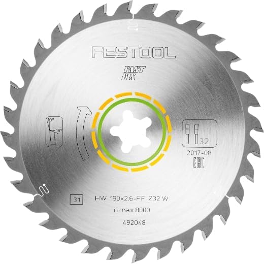 Festool Kreissägeblatt HW 190x2,6 FF W32 WOOD UNIVERSAL, 190x2,6 FF W32
