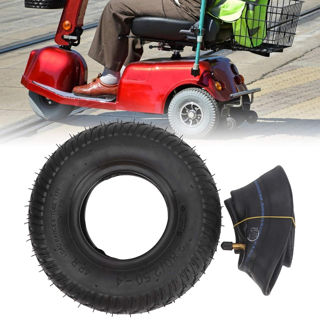 Alomejor Scooter Wheel Reifen Innenschlauch Schlauchreifen 2.80‑2.50‑4 für Elektroroller-Ersatzrad