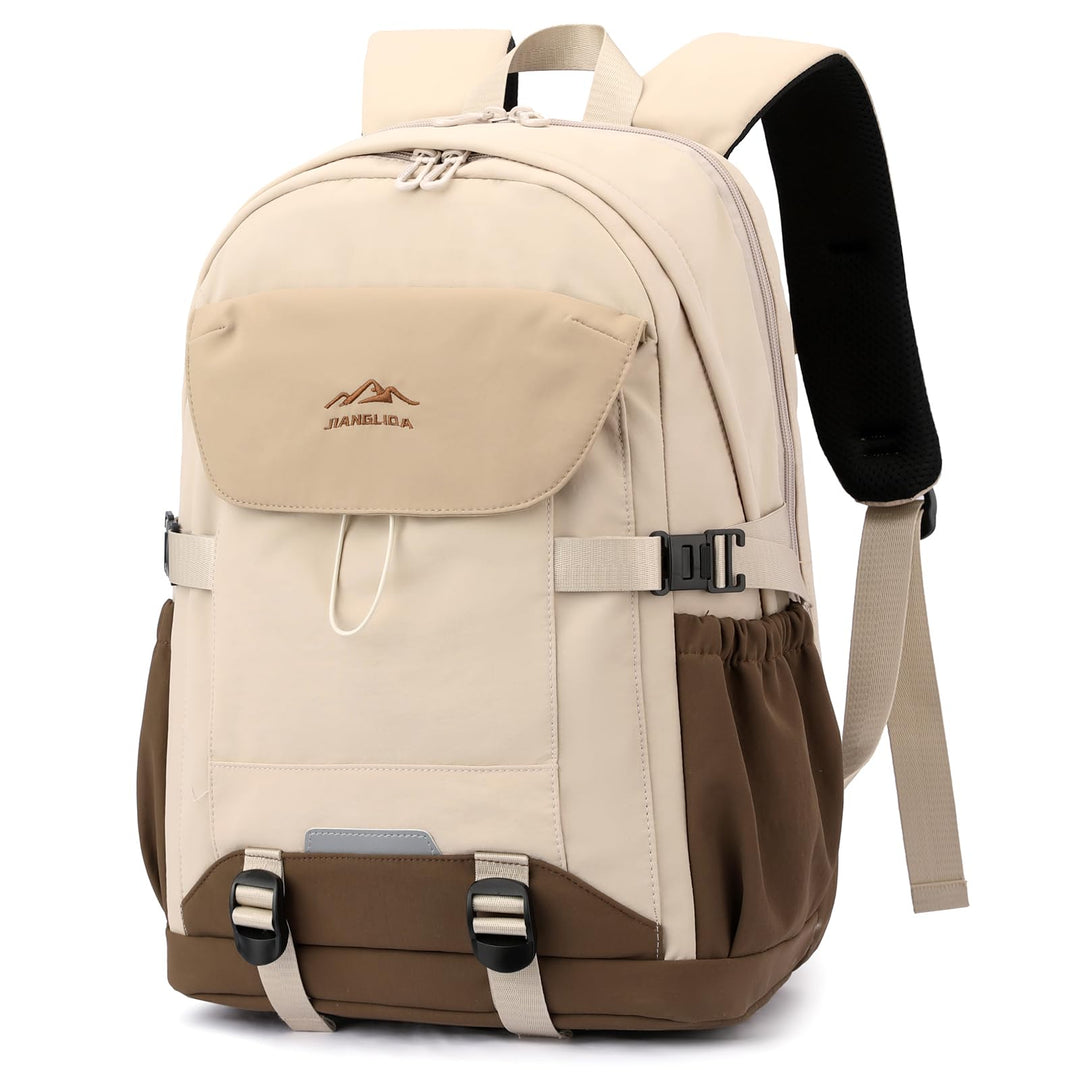 Amythe Schulranzen Jungen Teen 10-18 Jahre Wasserdicht Brustgurt 30 L, Braun, Braun