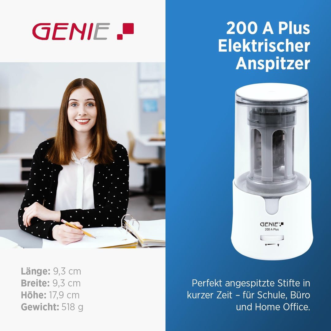 GENIE 200 A Plus, elektrischer Anspitzer weiss