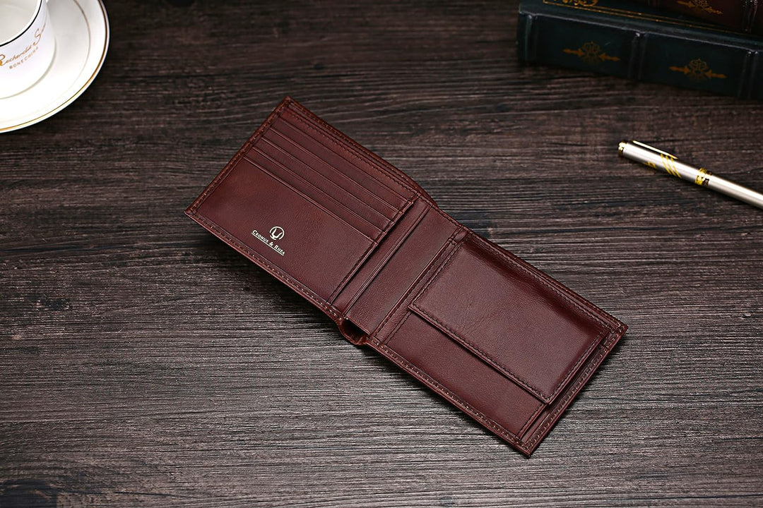 Cronus &amp; Rhea® | Luxus Geldbörse mit Münzfach aus exklusivem Leder (Plutus) | Geldbeutel - Brieftasc