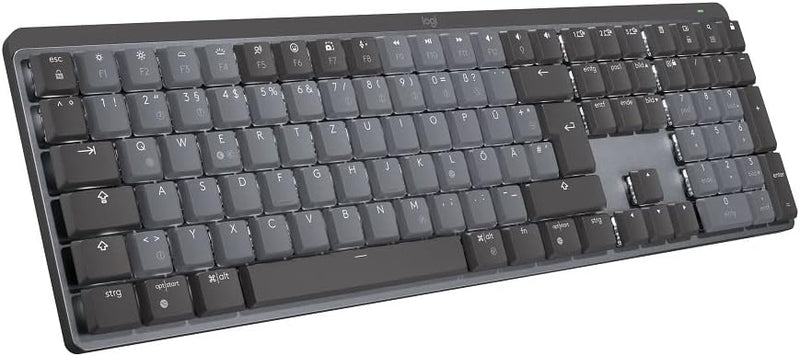 Logitech MX Mechanische kabellose beleuchtete Performance-Tastatur, Taktile leise Tasten, Hintergrun