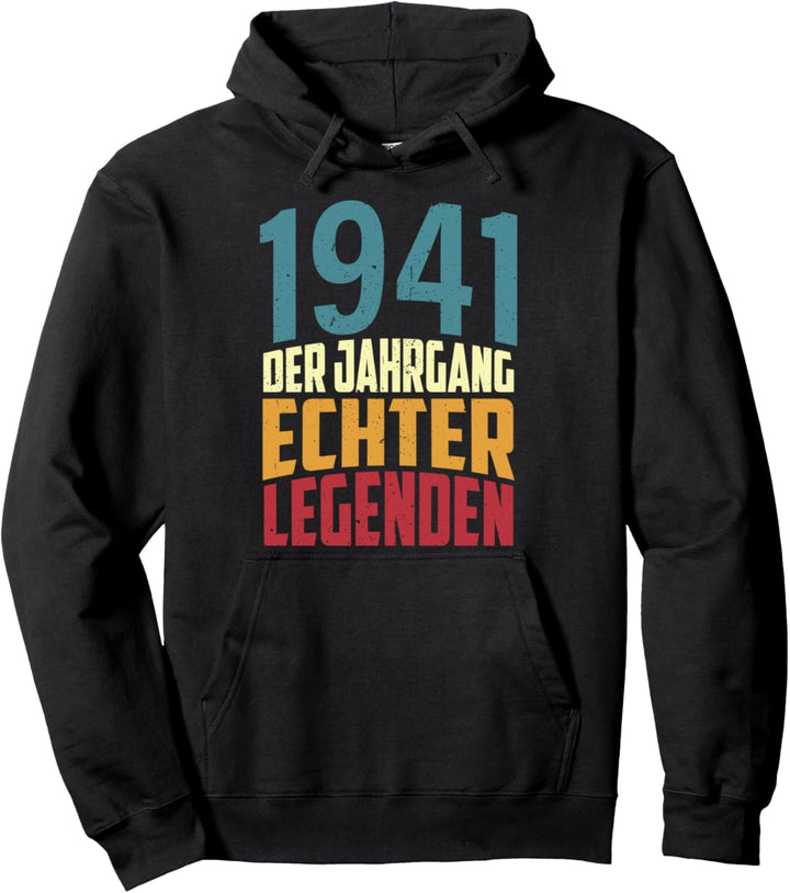 Vintage 82nd Birthday Man Woman 82 Years 1941 Decorative Pullover Hoodie