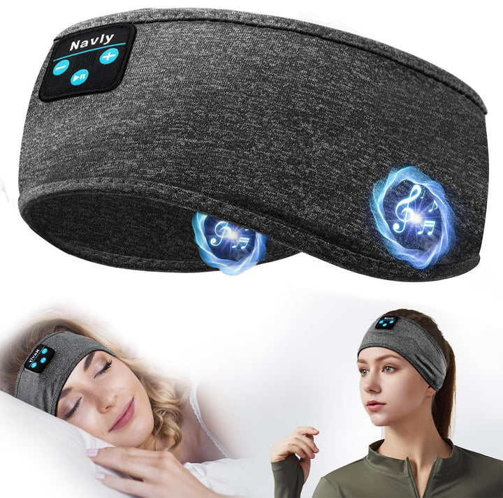 Navly Schlafkopfhörer Bluetooth Stirnband Kopfhörer Schlafkopfhörer für Seitenschläfer, gemütliche B