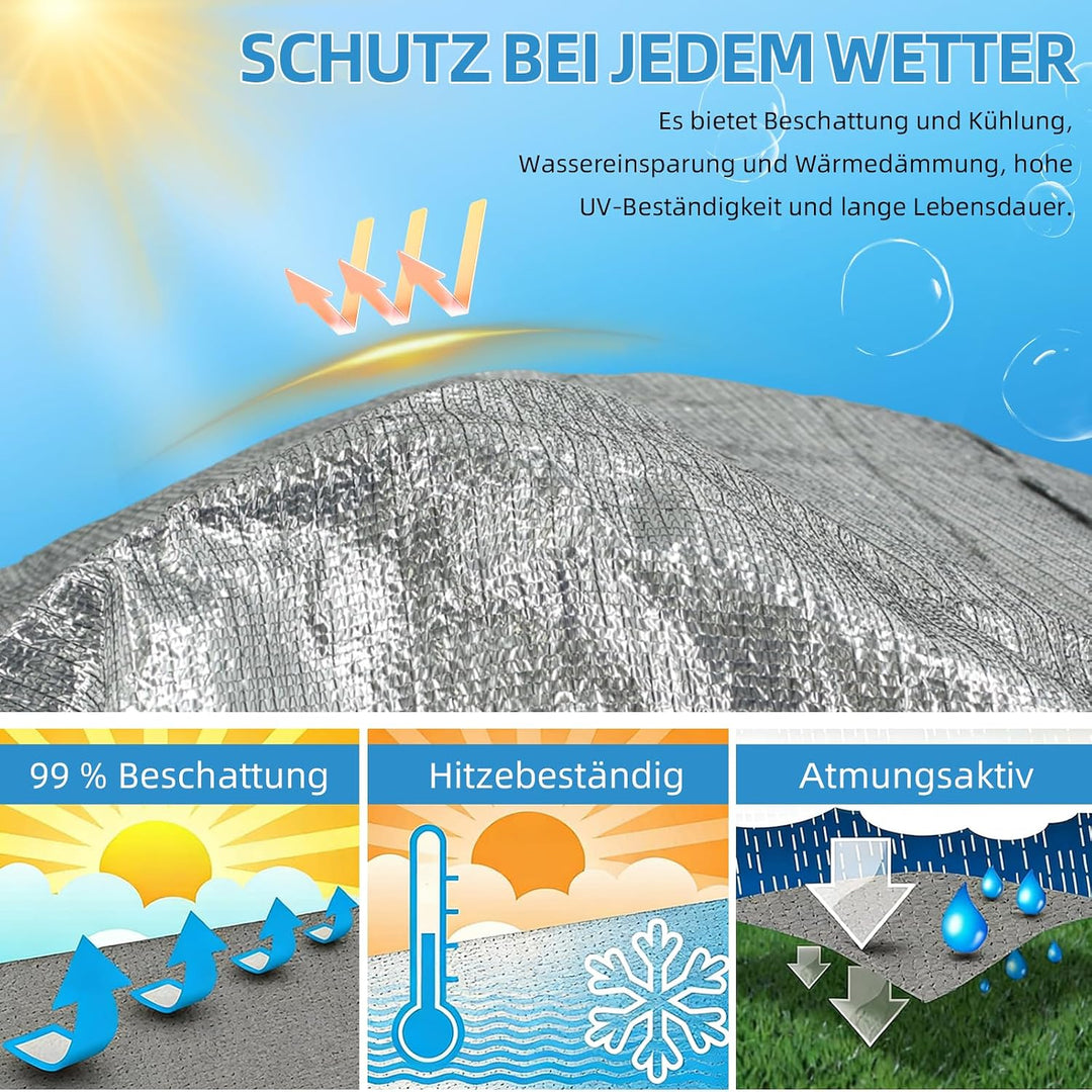Sonnenschutznetz für Auto und Haustier, Hitzeschutznetz aus Aluminiumfolie,Sonnenschutznetz für VW T