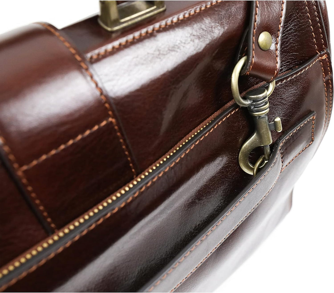 Time Resistance Arzttasche Leder - Arztkoffer - Doktortasche - Aus 100% Leder - Aktentasche für Ärzt