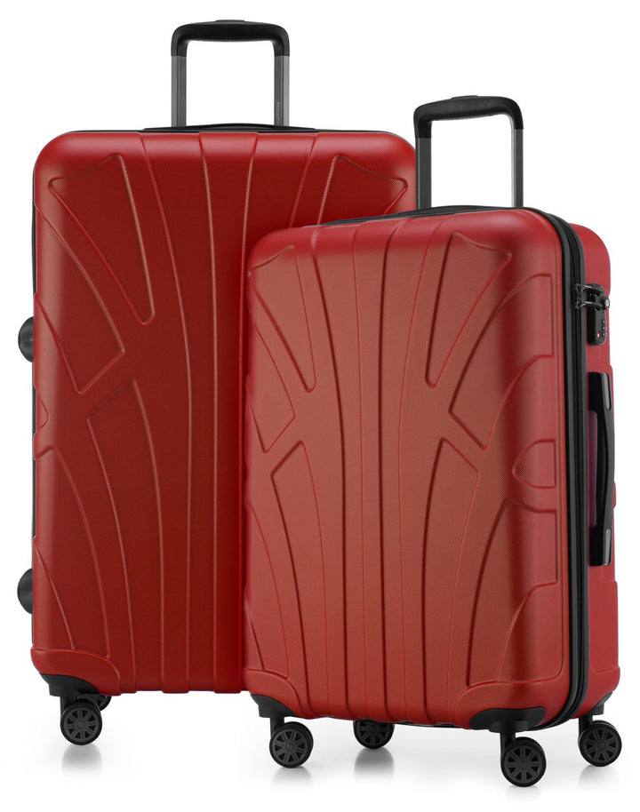 Suitline - 2er Trolley - Koffer Set Grössen Rot 2er Set M, Rot 2er Set M