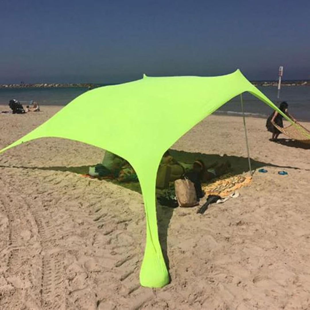 Strandzelt Sonnenschutz, Strandüberdachungszelt-Sonnenschutz,Sonnenzelt Mit Sandankern, Sandsäcken U