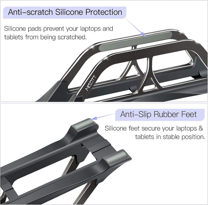 Vertikaler Laptop Ständer, Platzsparender Computer Ständer, Automatisch greifender Laptop Halter stä