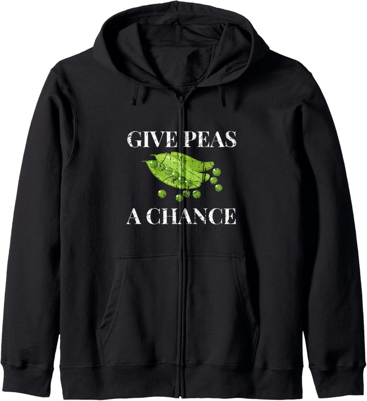 Geben Sie Erbsen eine Chance Kapuzenjacke