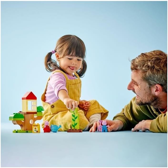 LEGO DUPLO Peppa Wutz Garten mit Baumhaus: Lern-Set für Vorschulkinder zum Bauen und Umbauen mit 2 F