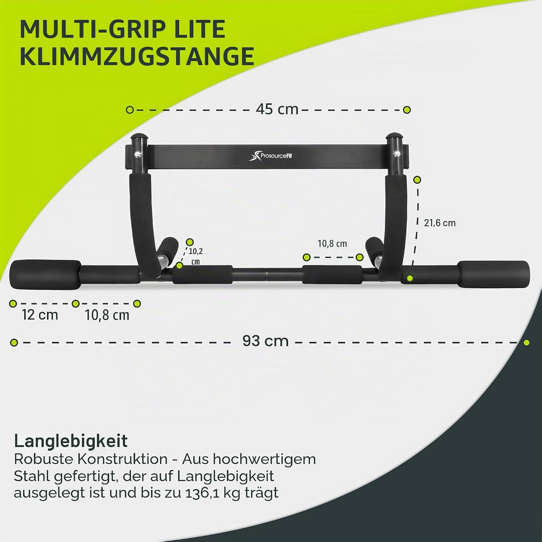 Prosource Unisex Multi-Grip Klimmzugstange, Schwarz, One Size